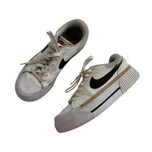 Nike Court Legacy Lift Women’s Size 8 White Black DM7590-100 Platform Sneaker
